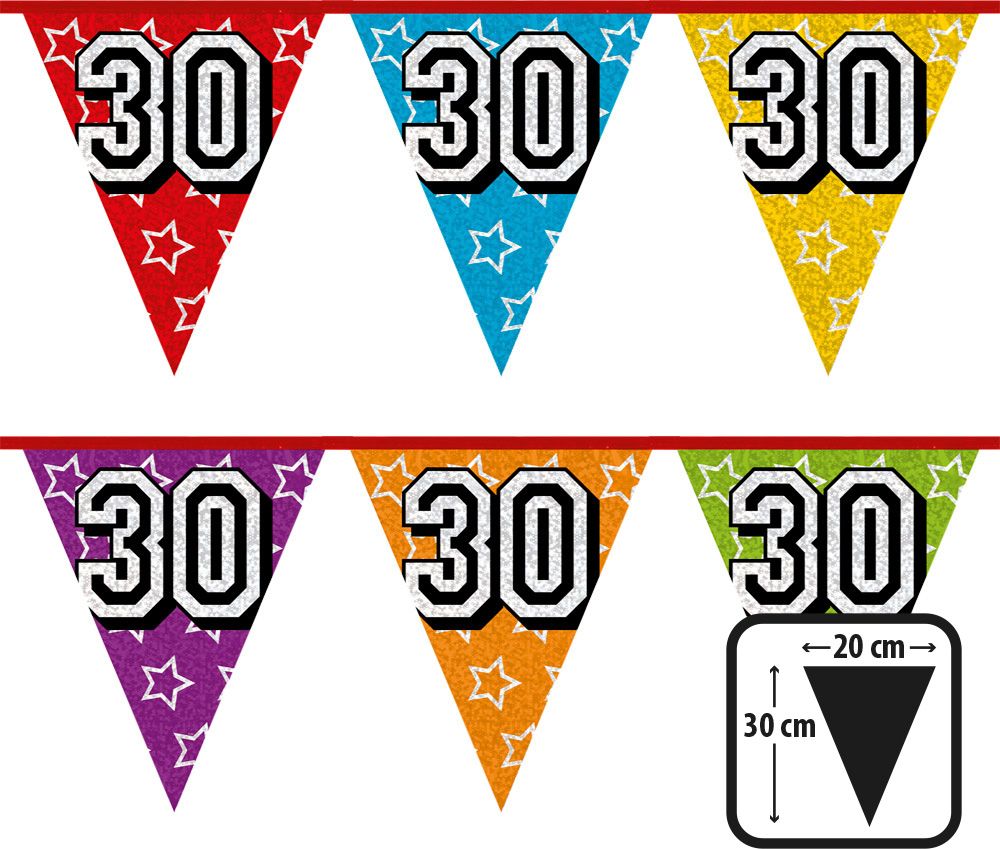 Verjaardag Vlaggetjes 30 Jaar