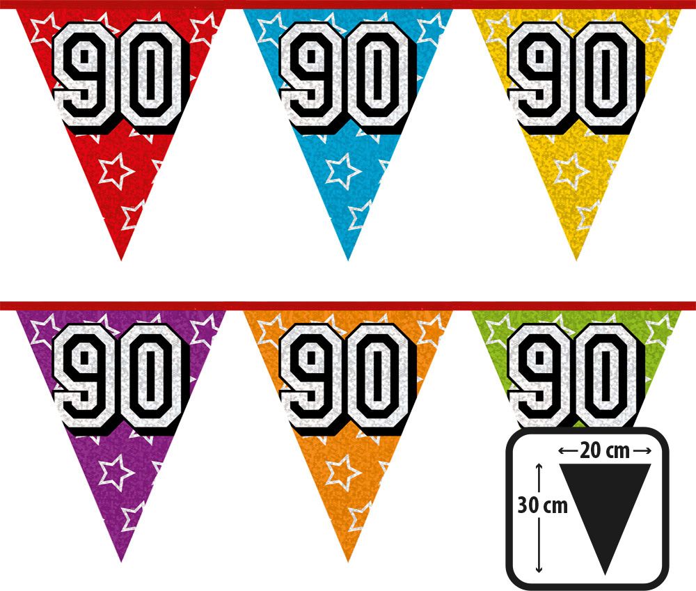 Verjaardag vlaggetjes 90 jaar