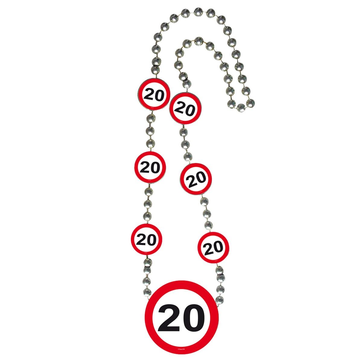 Verkeersbord 20 Jaar Verjaardag Ketting