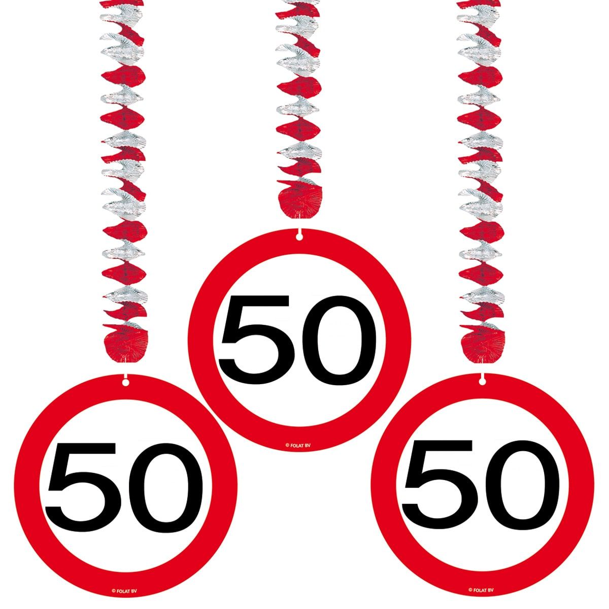 Verkeersbord 50 Jaar Hangende Versiering