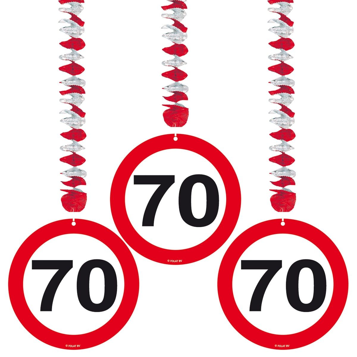 Verkeersbord 70 Jaar Hangende Versiering