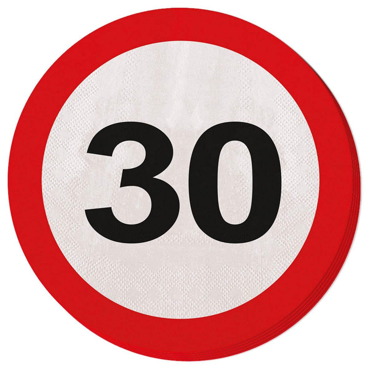 Verkeersbord Verjaardag 30 Jaar Servetten 20 Stuks