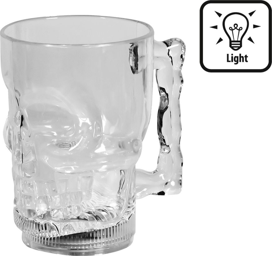 Verlichte Schedel Beker 400ml Halloween