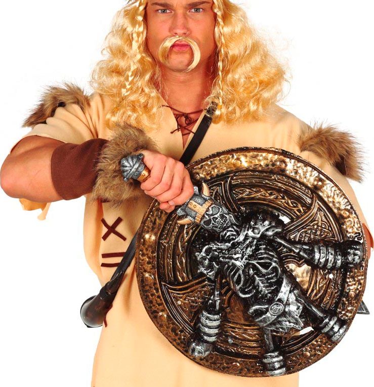 Versierde Viking Schild met Zwaard