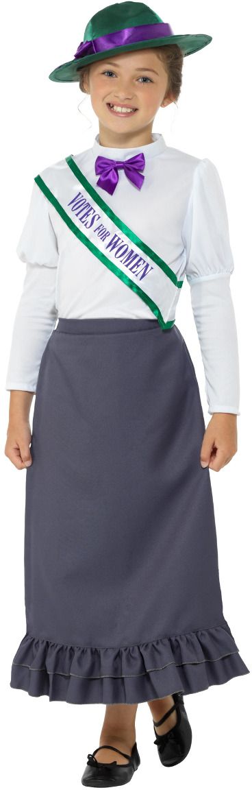 Victoriaans Vote For Women Outfit Meisjes