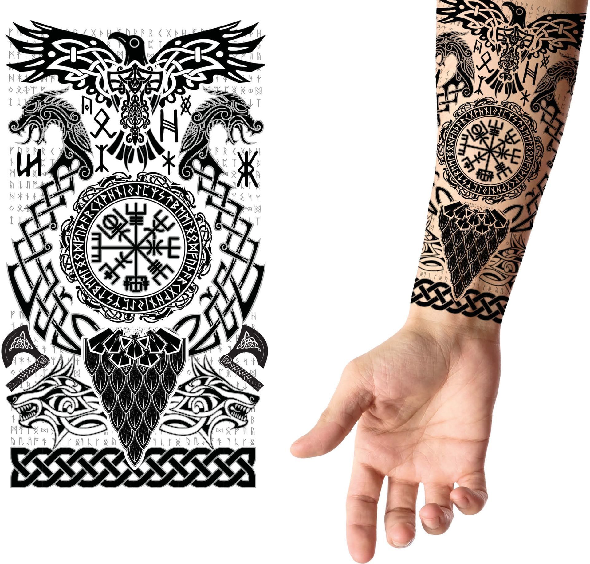 Viking Tattoo Zwart
