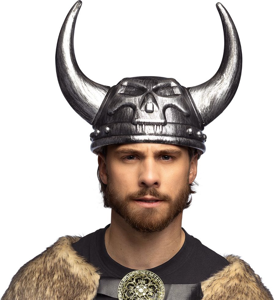Vikinghelm met Schedel Zilver