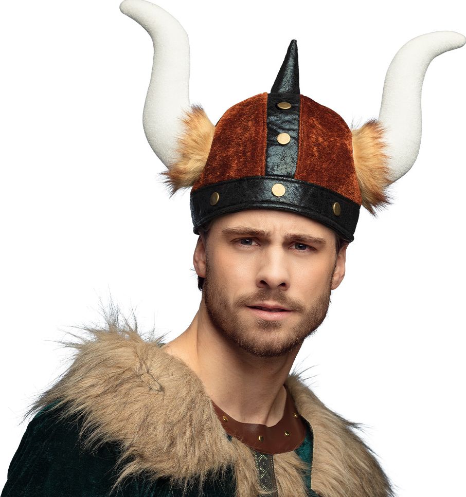 Vikinghelm Muts Bruin met Horens