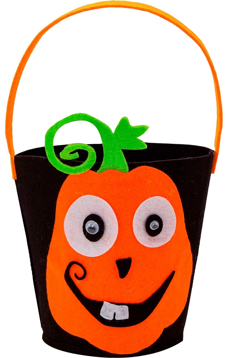 Vilten Pompoen Trick Or Treat Emmer Zwart