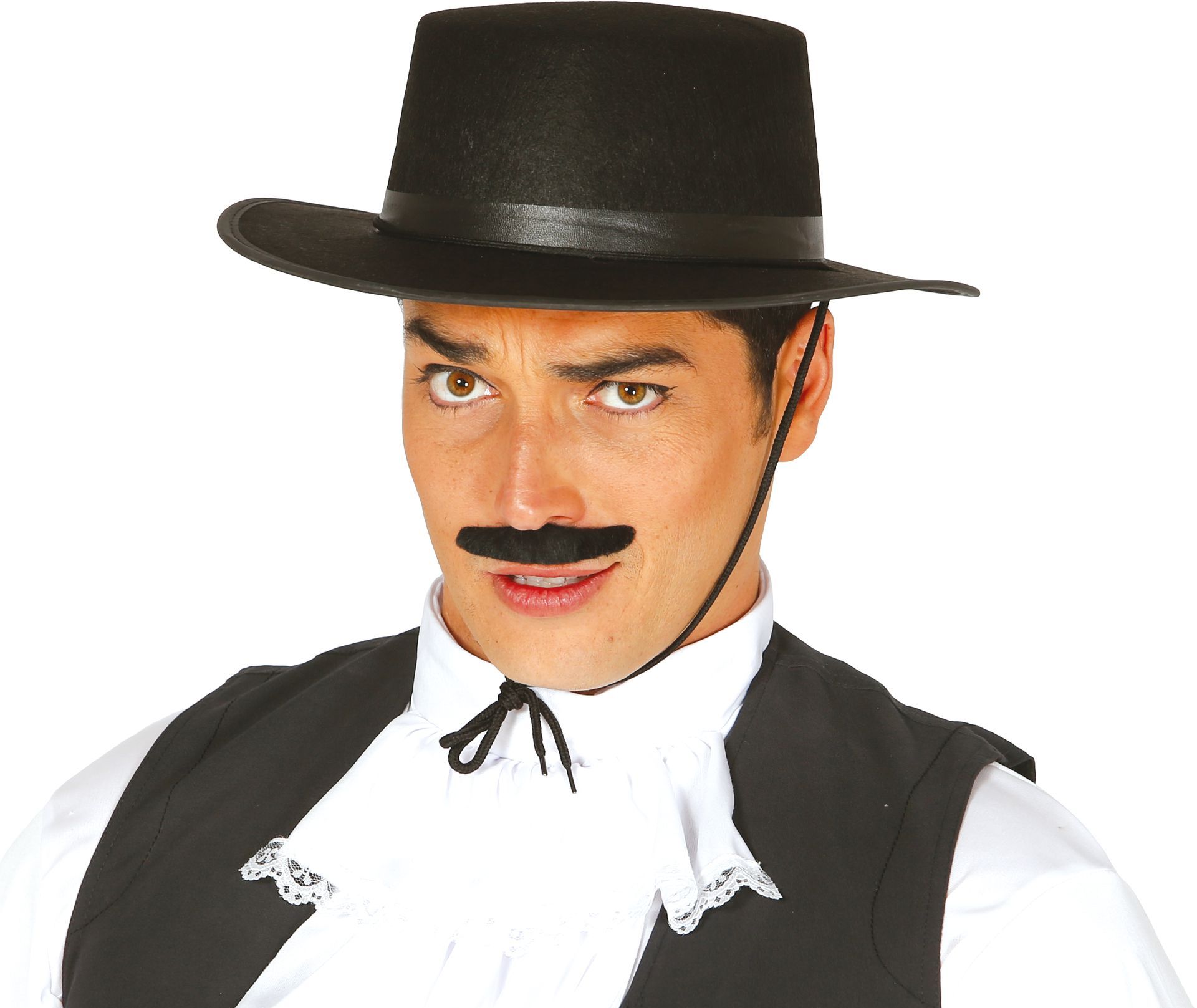 Vilten zwarte flamenco Zorro hoed