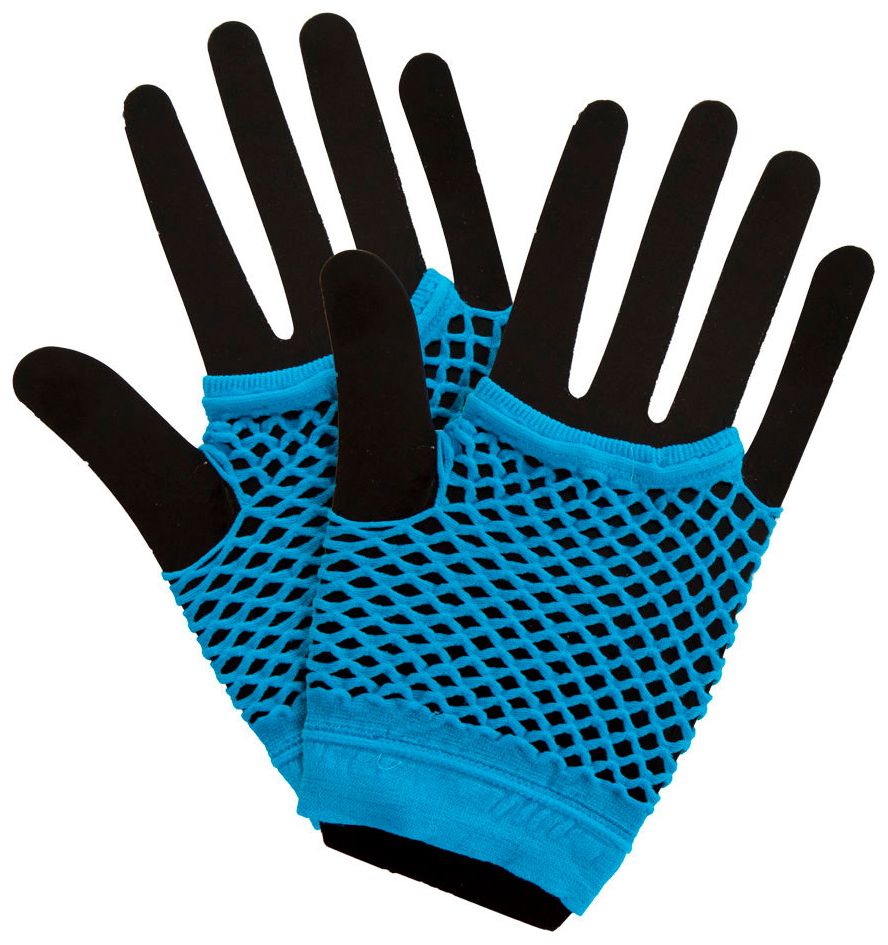 Visnet handschoenen blauw