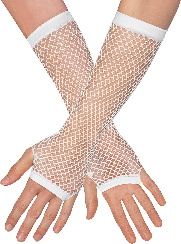 Visnet Vingerloze Handschoenen Wit