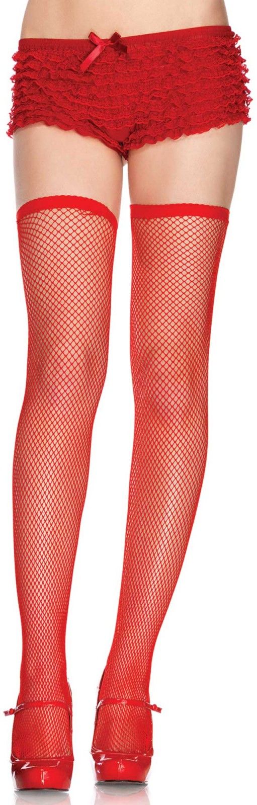 Visnetkousen Rood met Elastische Top