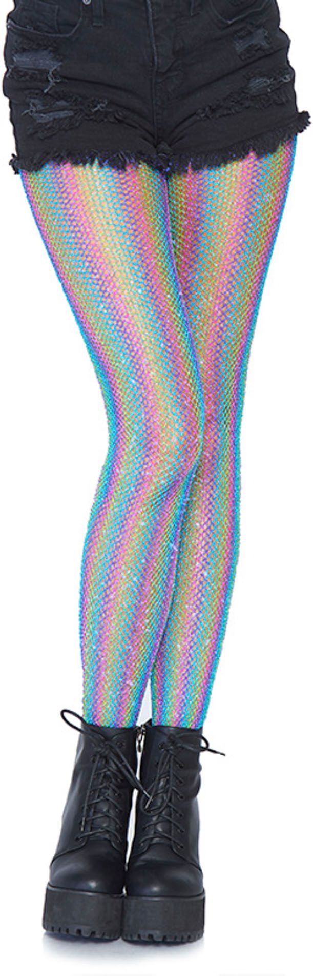 Visnetpanty regenboog met strepen