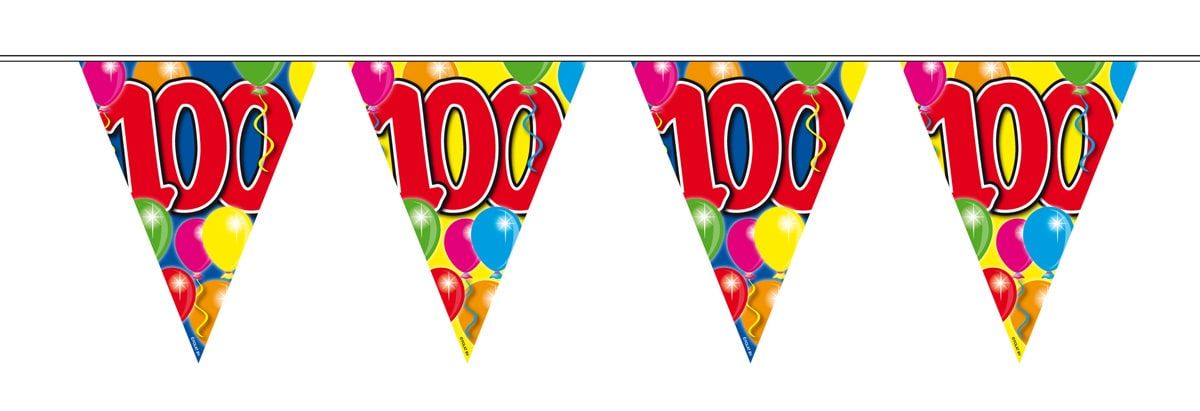 Vlaggenlijn 100 Jaar Balloons 10 Meter