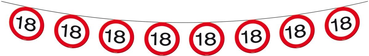 Vlaggenlijn 18 Jaar Verkeersbord 12 Meter