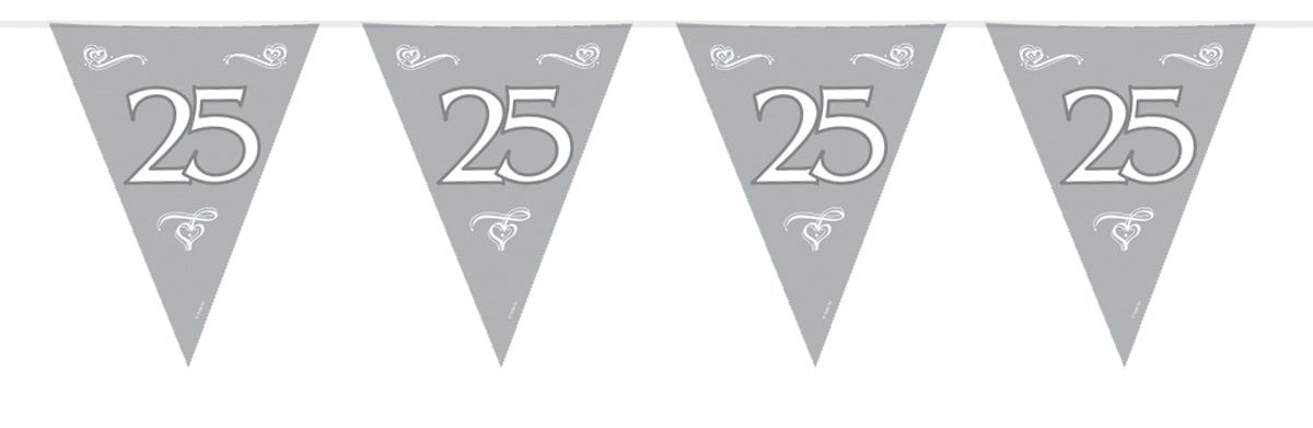 Vlaggenlijn 25 Jaar Zilver 10 Meter