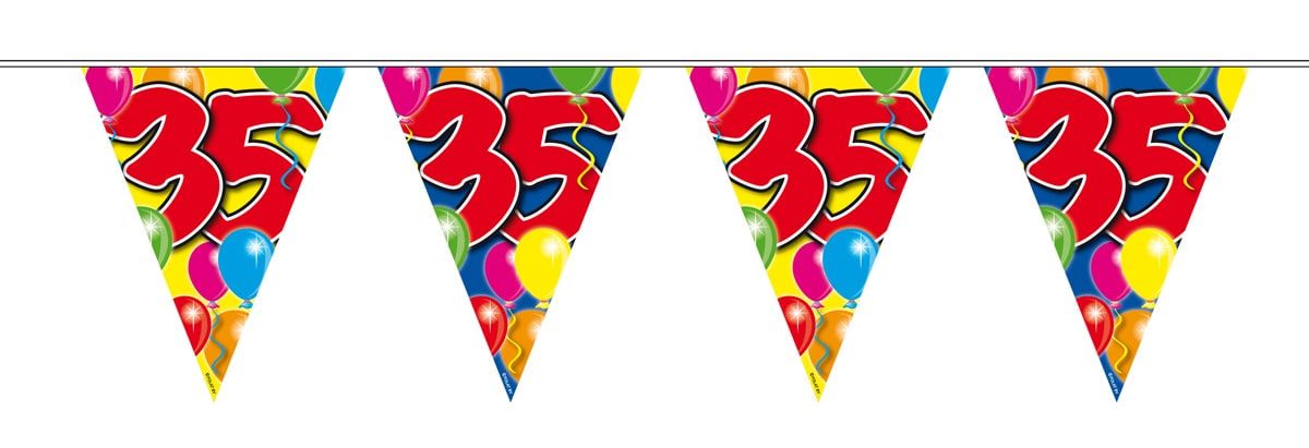 Vlaggenlijn 35 Jaar Balloons 10 Meter