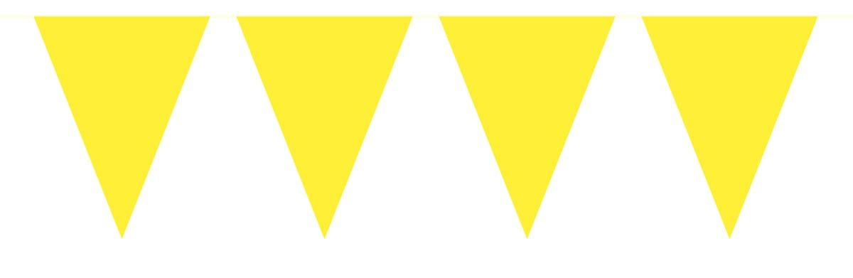 Vlaggenlijn geel uni 10 meter