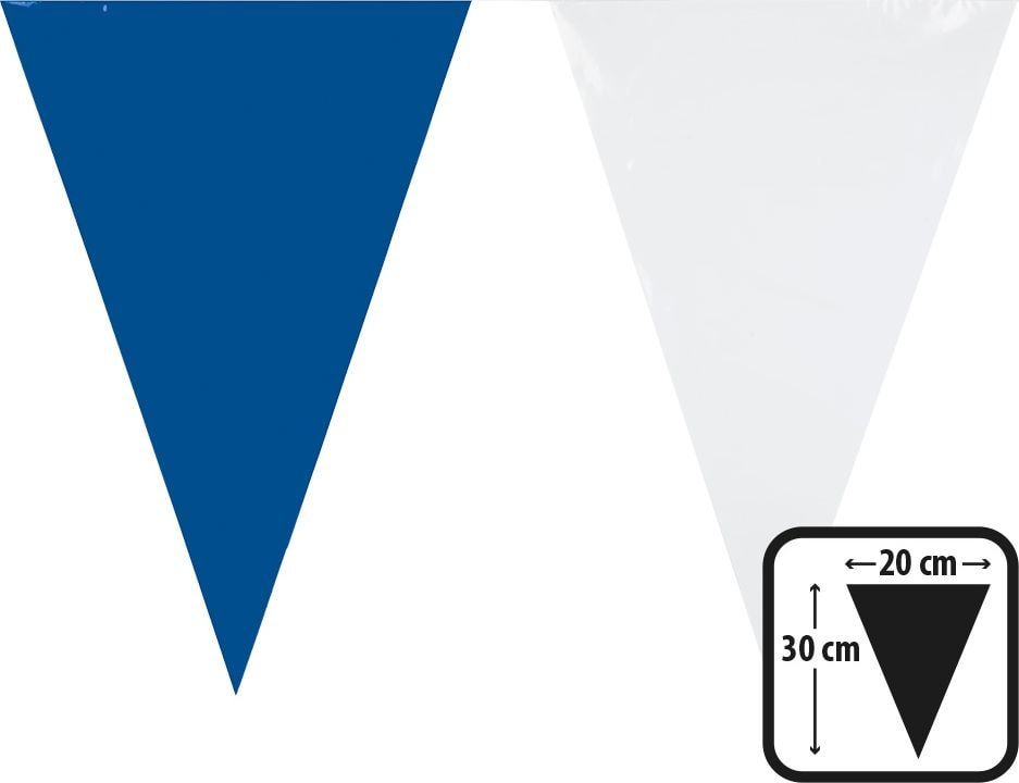 Vlaggenlijn Plastic Blauw Wit