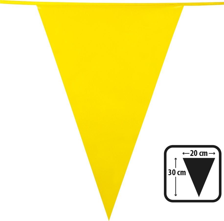 Vlaggenlijn Plastic Geel