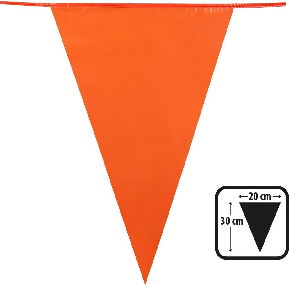 Vlaggenlijn plastic oranje