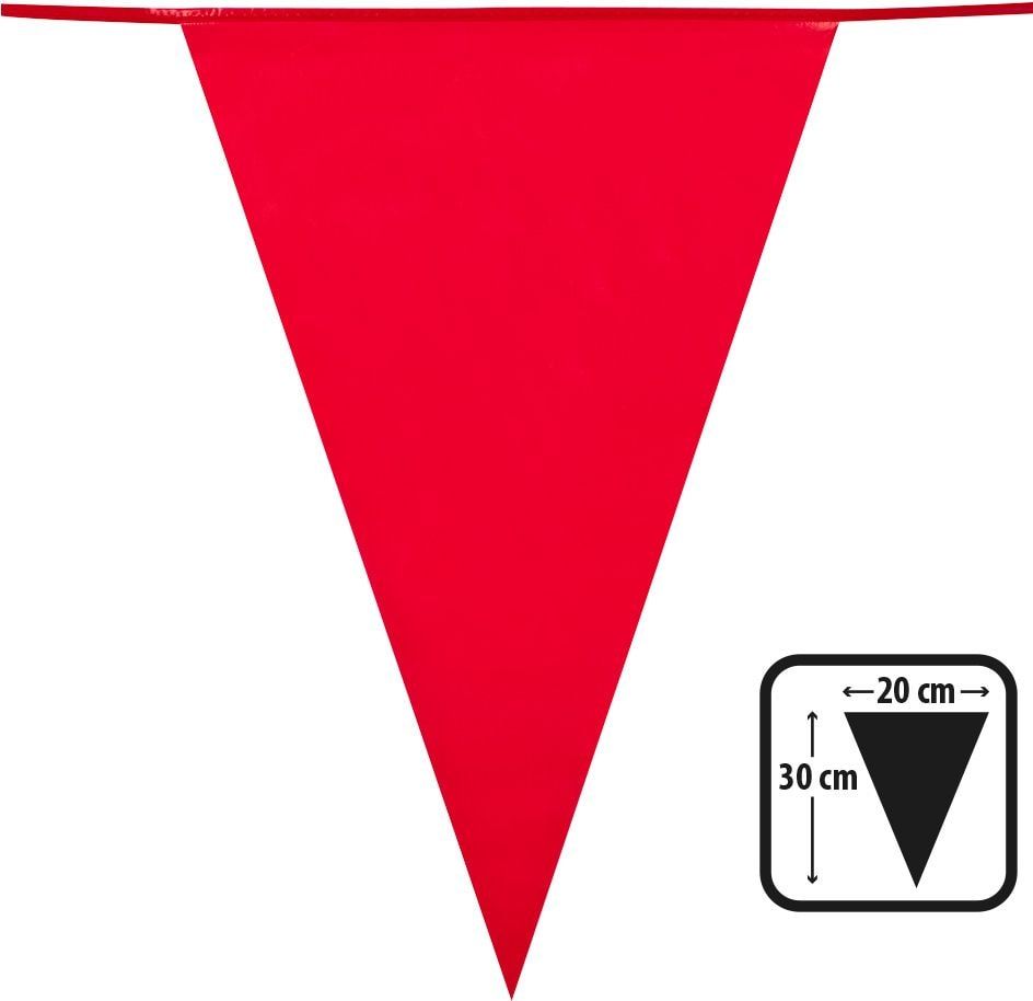 Vlaggenlijn plastic rood