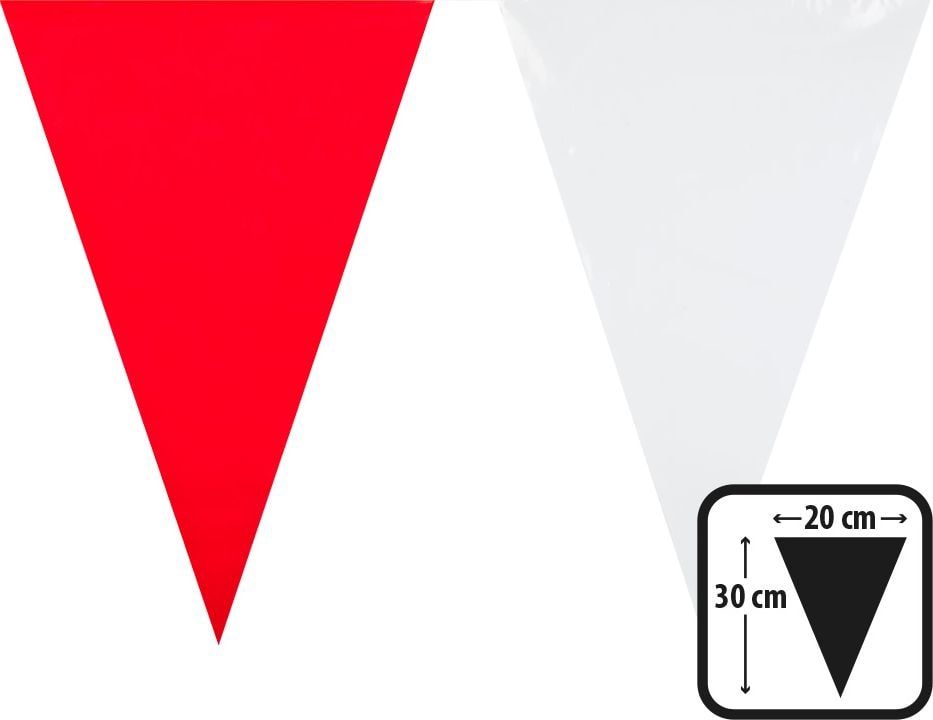 Vlaggenlijn Plastic Rood Wit