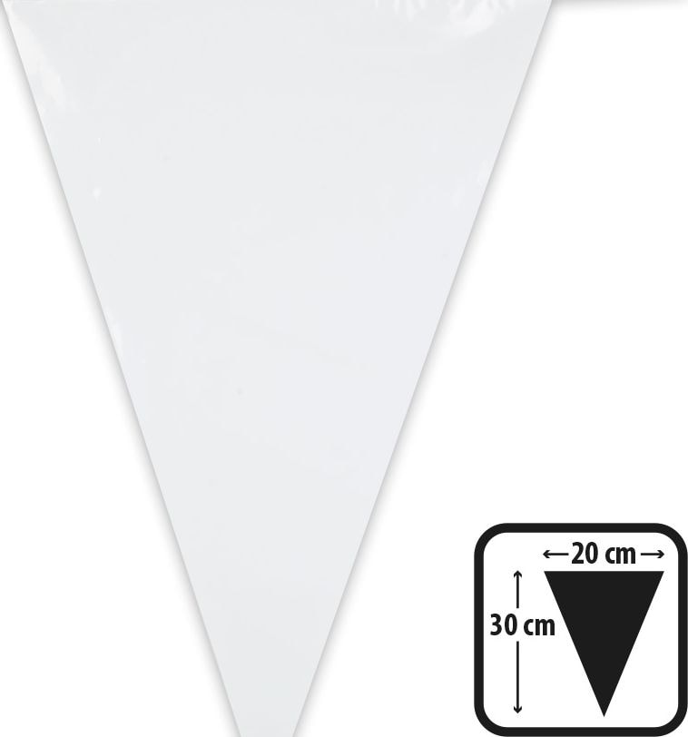 Vlaggenlijn Plastic Wit