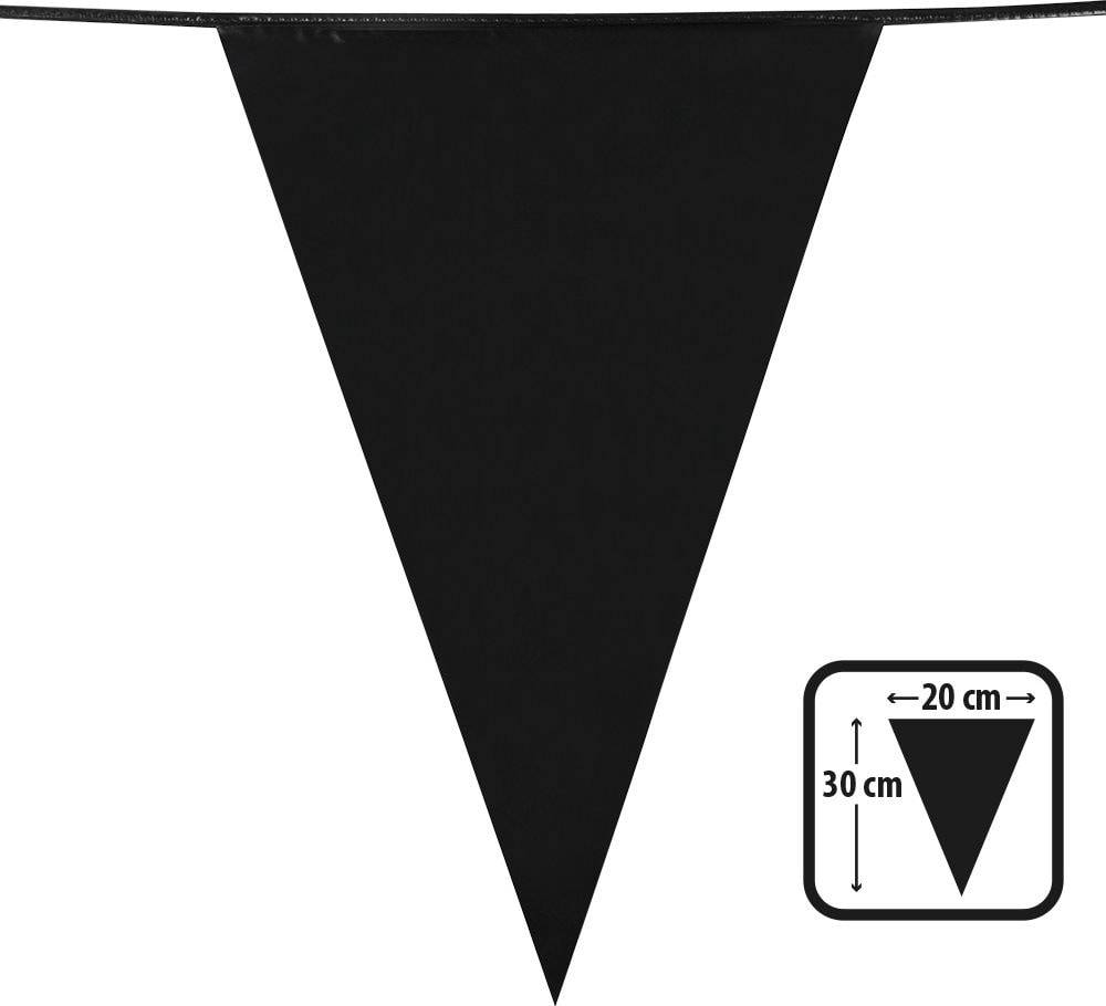 Vlaggenlijn Plastic Zwart