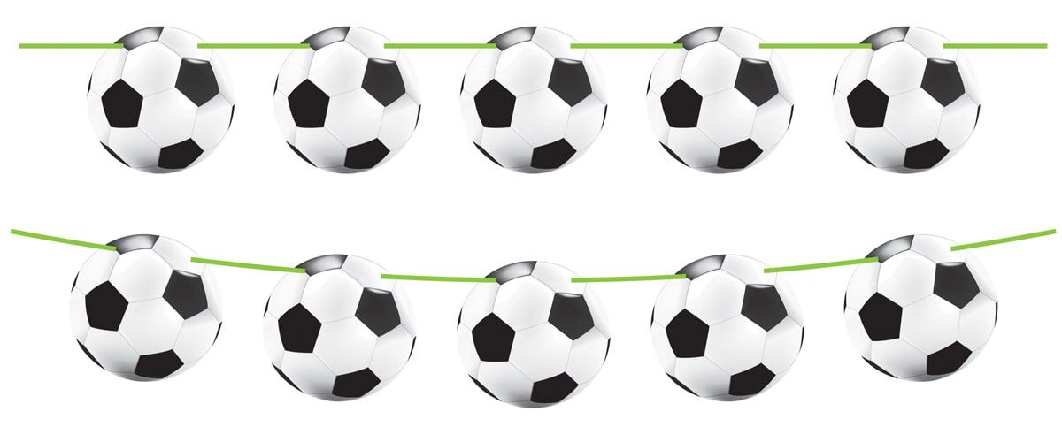 Vlaggenlijn Voetbal Thema 10 Meter
