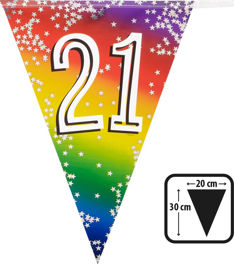 Vlaggetjes 21 Jaar Regenboog