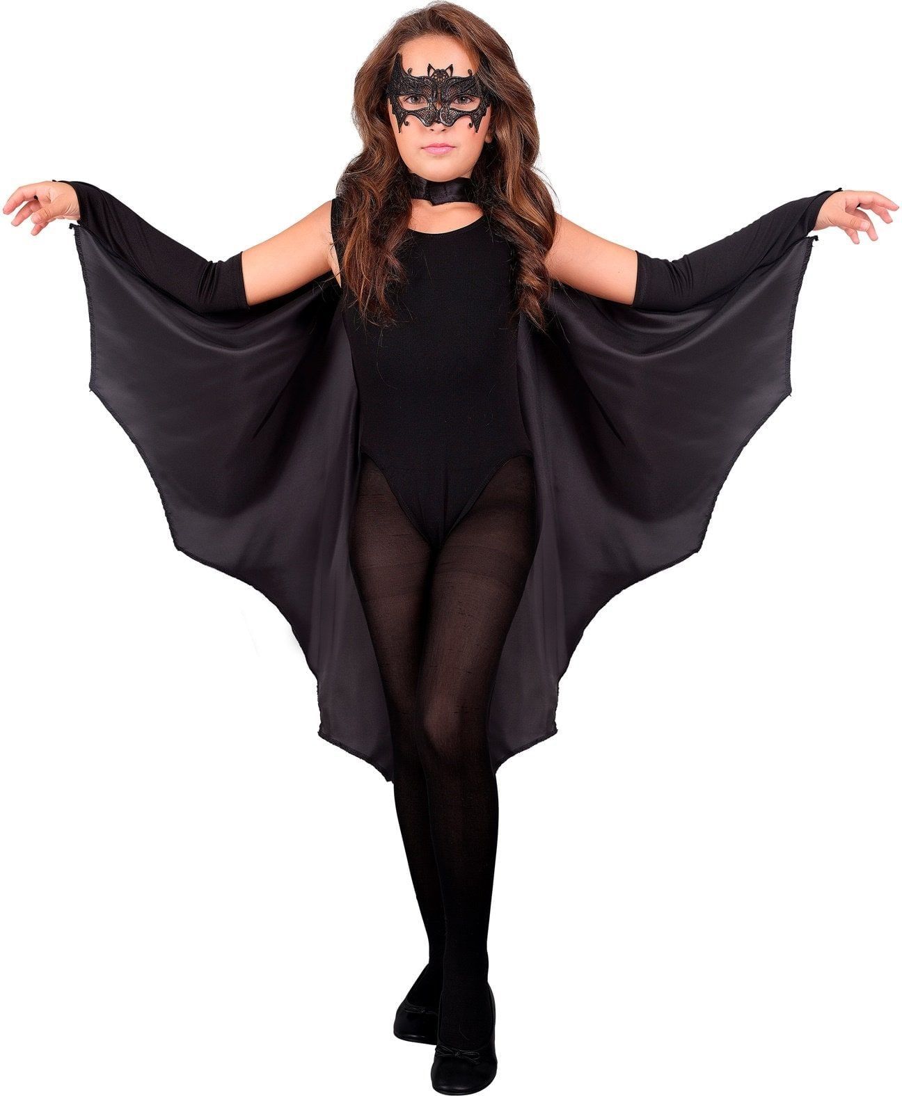 Vleermuis Cape Halloween Zwart Meisjes