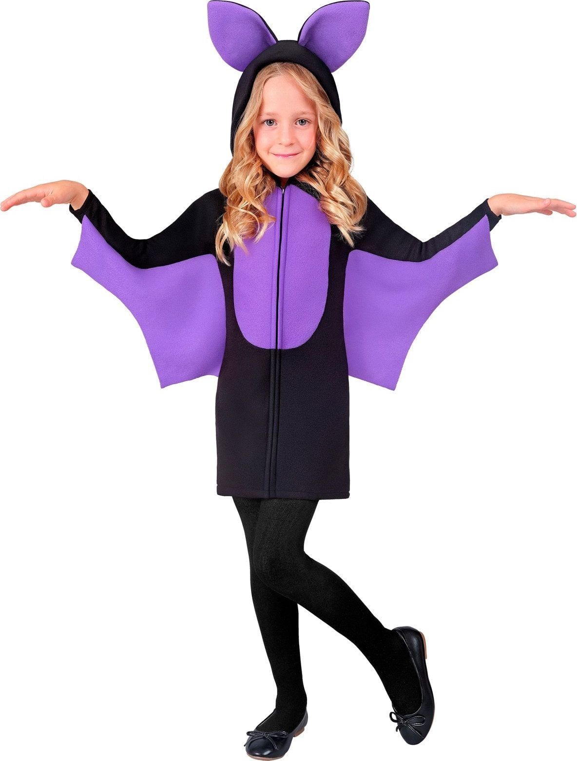 Vleermuis Jurk met Capuchon Zwart Meisjes