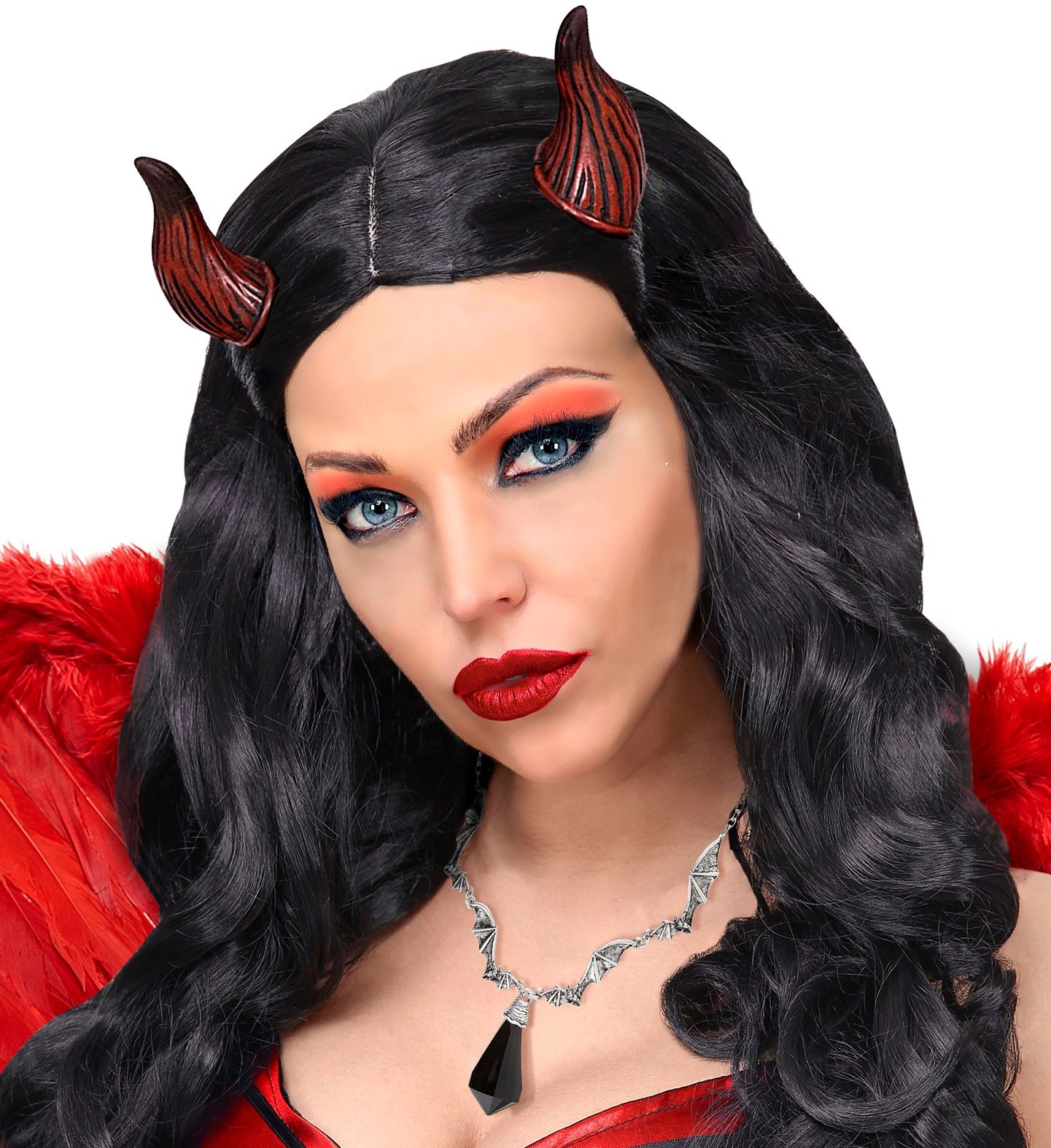 Vleermuis Ketting met Zwart Juweel