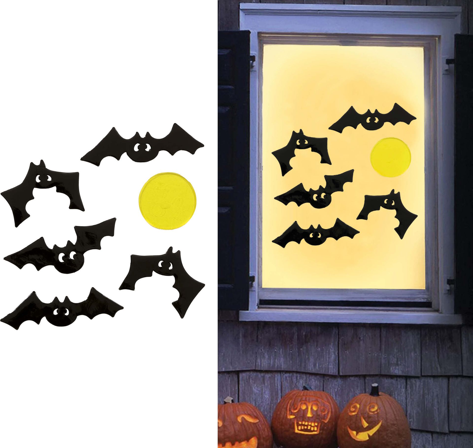 Vleermuizen Halloween Gel Raamstickers