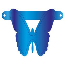Vlinder banner blauw