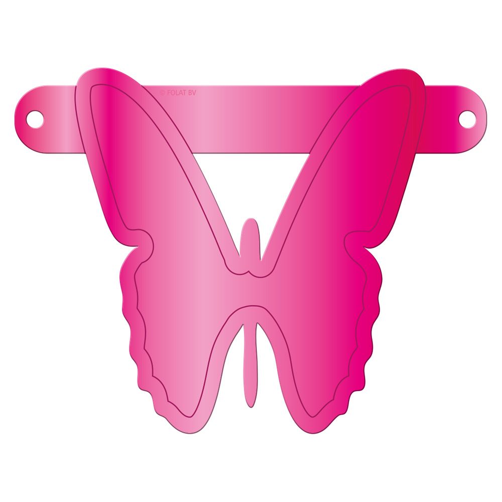 Vlinder Banner Magenta