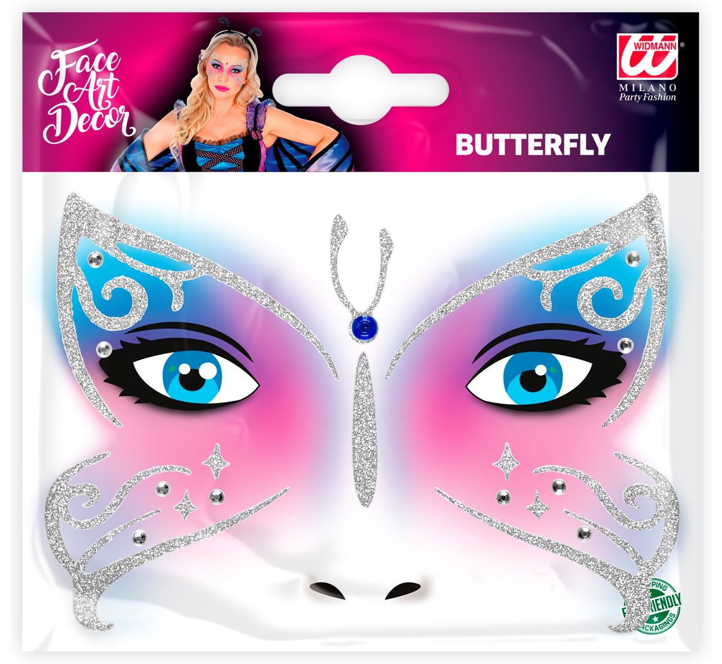 Vlinder Schmink Gezicht Glitters