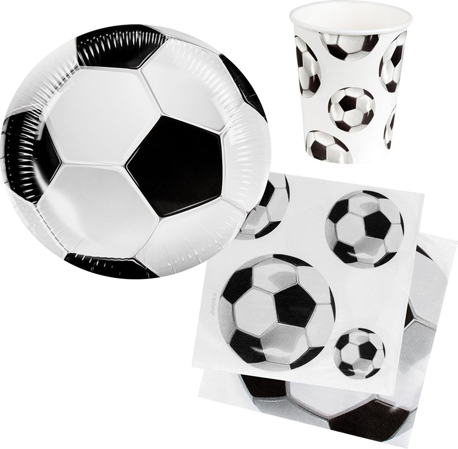 Voetbal Thema Kinderfeestje Servies Set 24-Delig