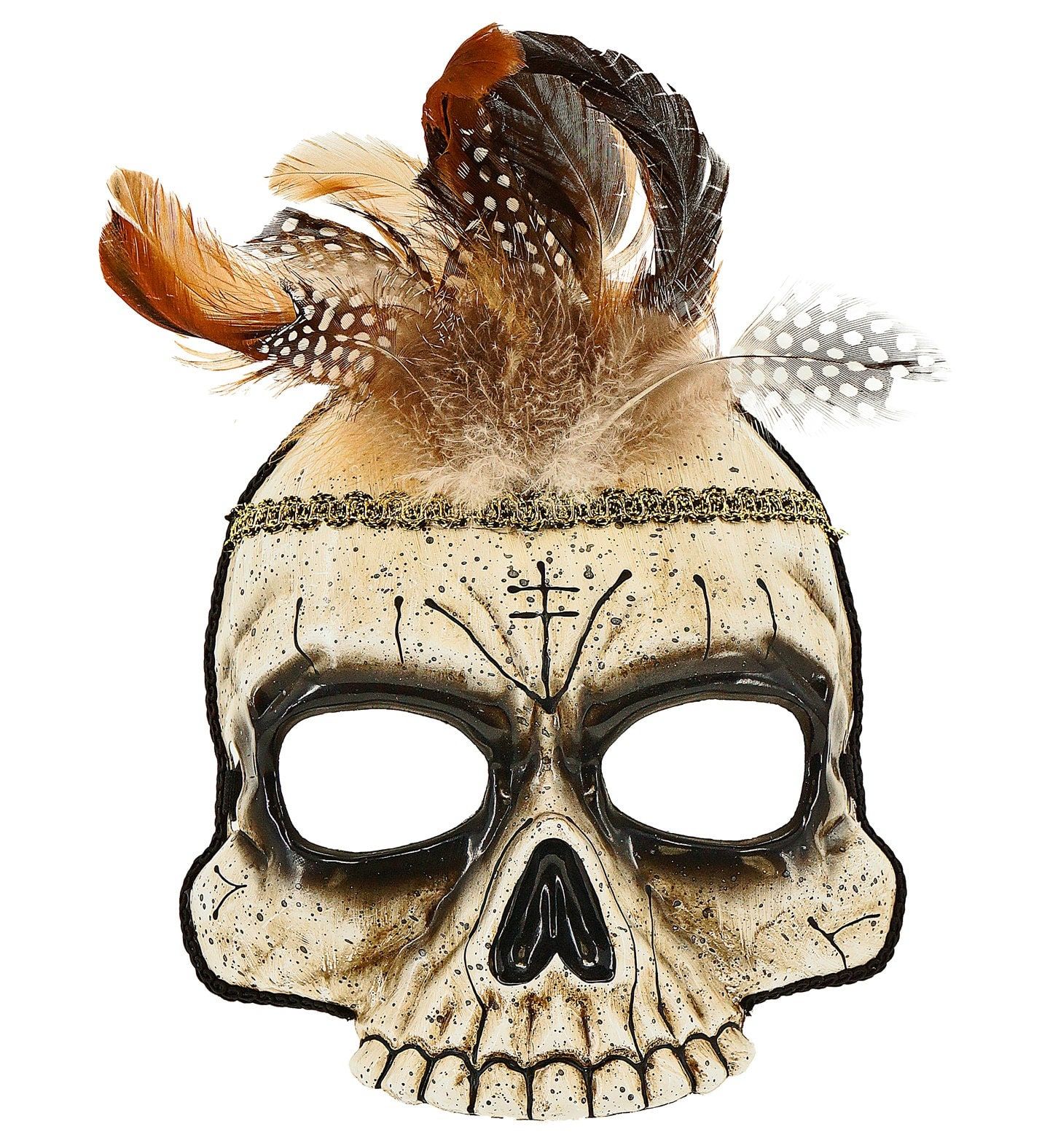 Voodoo Masker Schedel Halloween Dames Heren