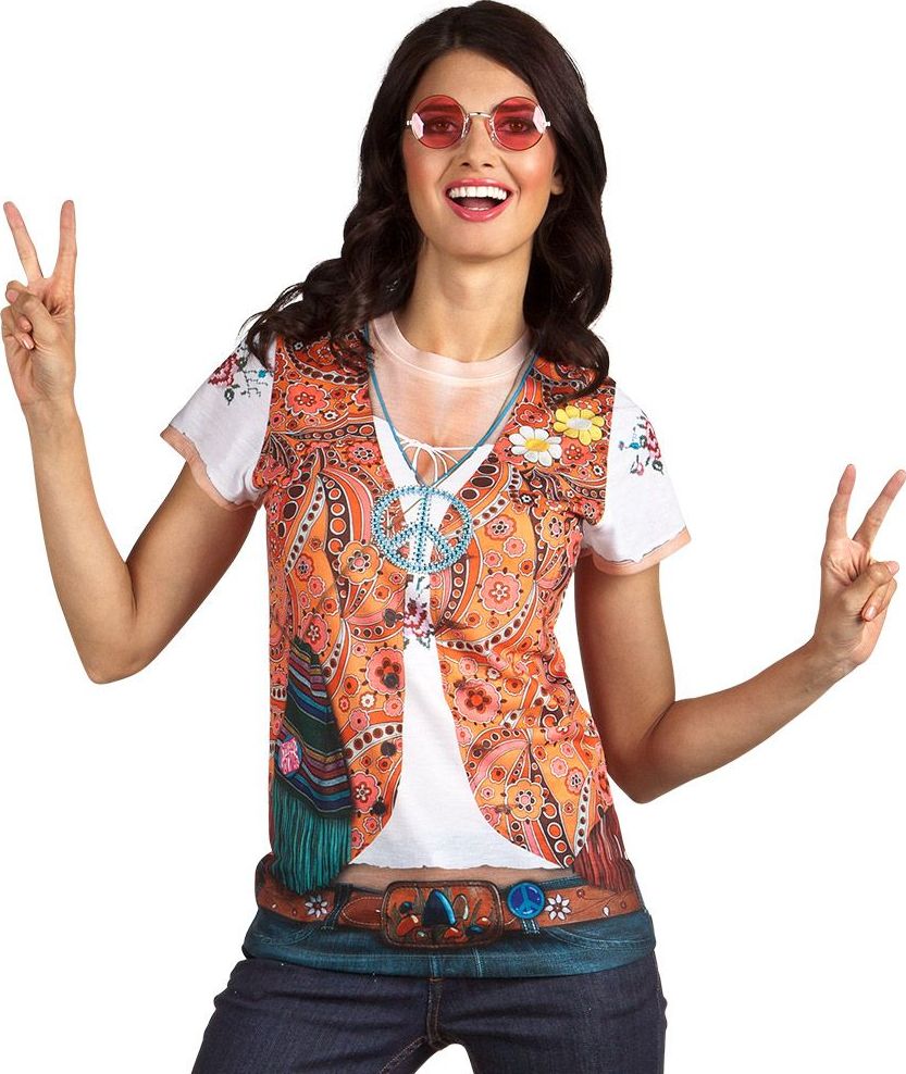 Vredelievend Hippie Shirtje Dames