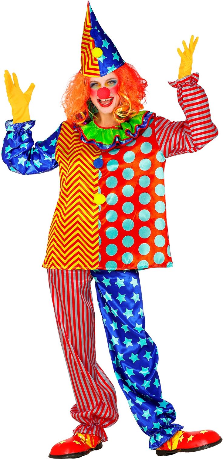 Vrolijke Carnaval Clown Kostuum