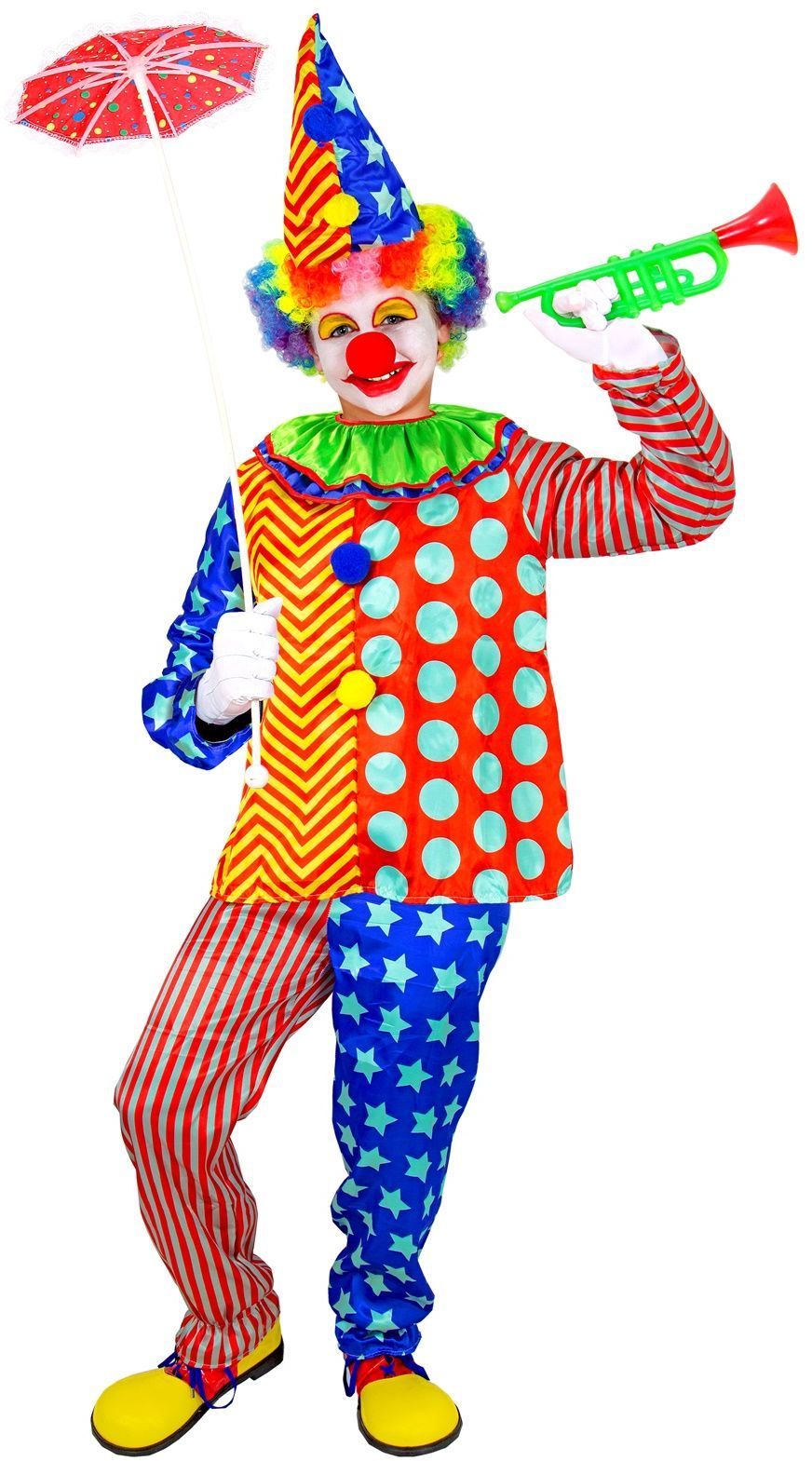 Vrolijke Carnaval Clown Kostuum Kind