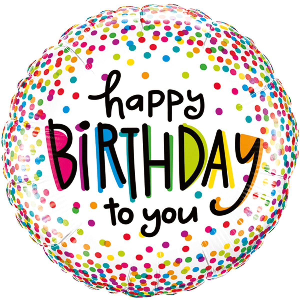 Vrolijke Confetti Verjaardag Folieballon