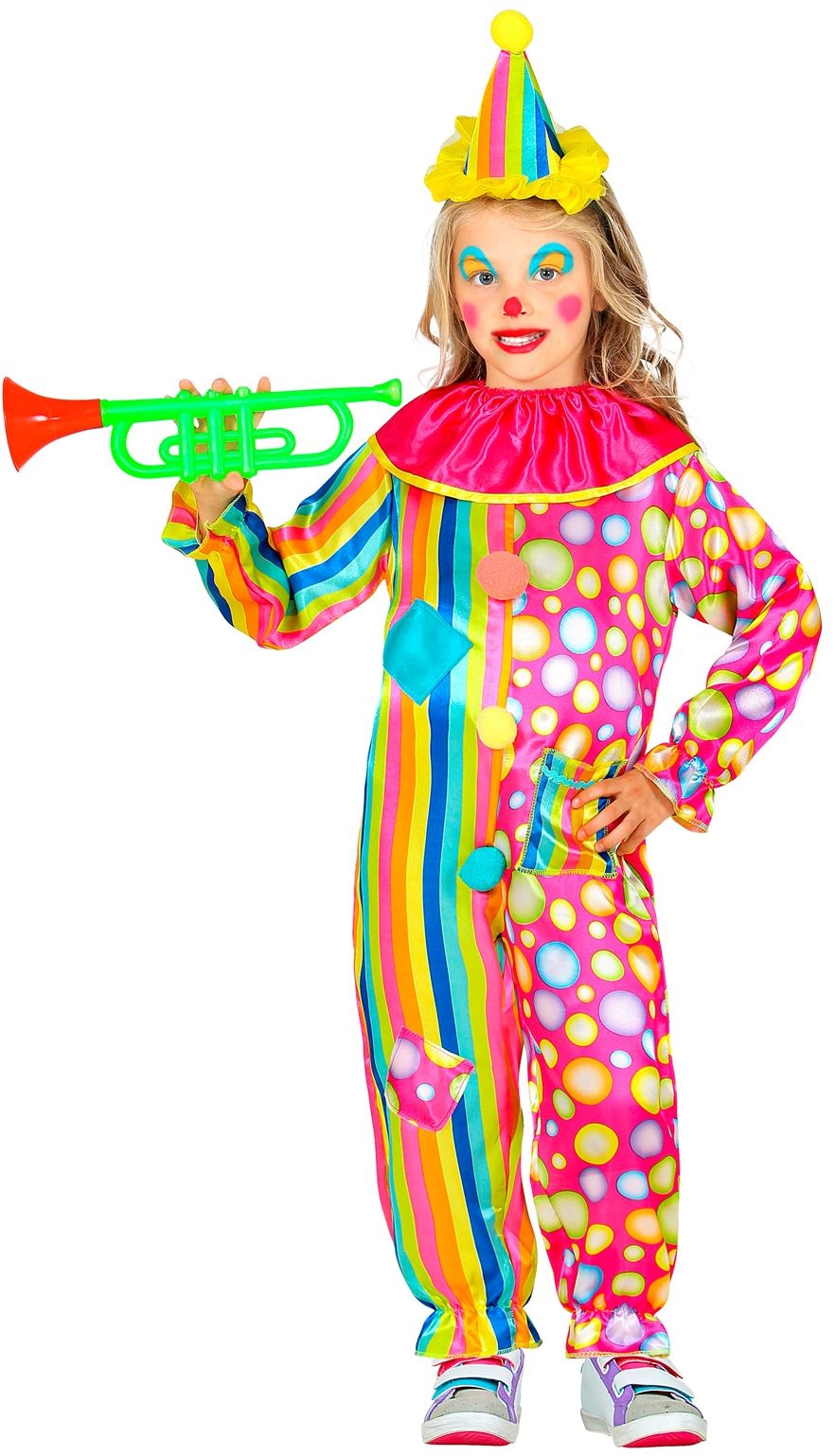 Vrolijke Regenboog Clown Kostuum Kind