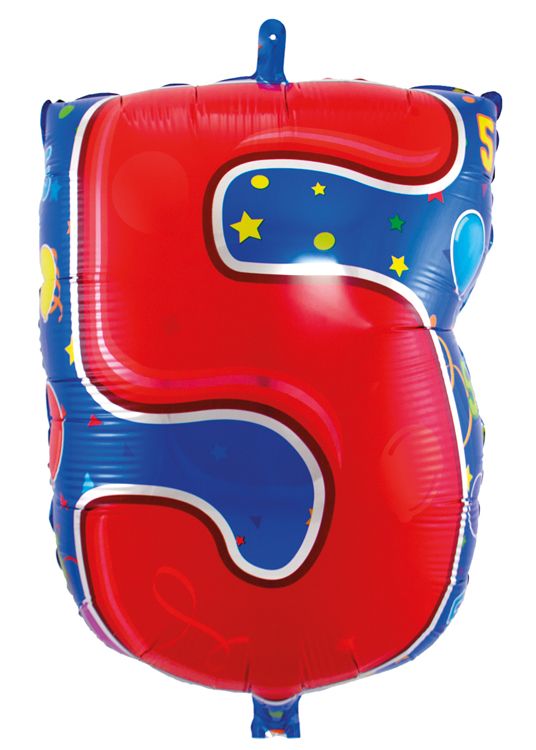 Vrolijke verjaardag 5 jaar folieballon