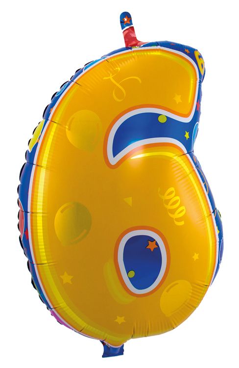 Vrolijke verjaardag 6 jaar folieballon