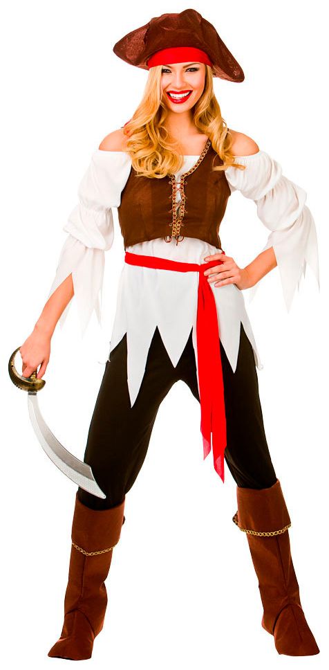 Vrouwelijk piraten kostuum