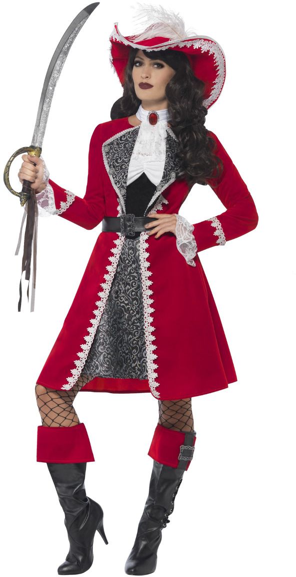 Vrouwelijke Kapiteins Kostuum